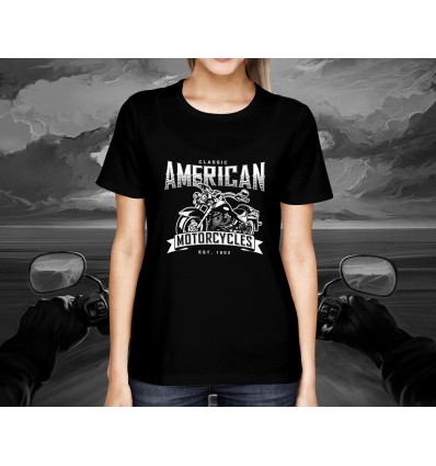 Dámské tričko pro motorkáře CLASSIC AMERICAN MOTORCYCLES