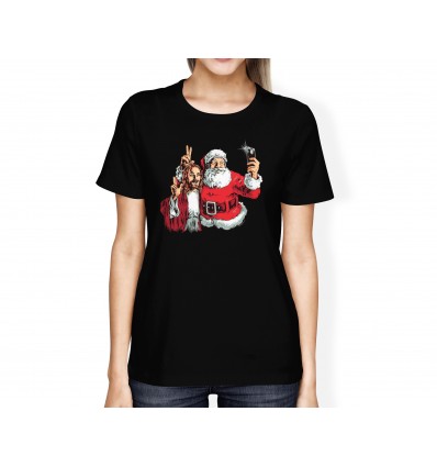 Tričko s motivem Ježíš and Santa BFF